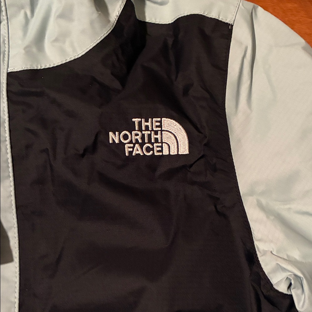 SOLD Available The North Face Sky Blue and Black Hooded Jacket NWT - Picture 3 of 7